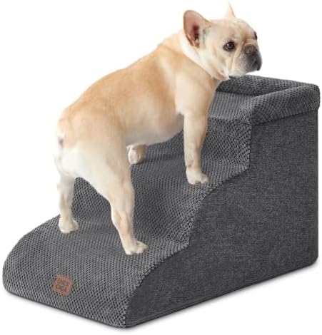 EHEYCIGA 3-Step Curved Dog Stairs by EHEYCIGA