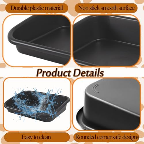 3 Pcs Low Entry Senior Cat Litter Box, Extra Large Size Pet Litter Box Low - Image 4