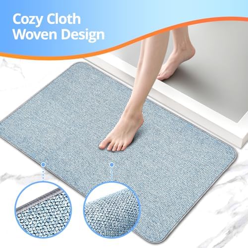 2 Pack Bathroom Rugs 17x27Inch, Thin Bath Mat - Image 4
