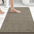 Bcoimo Bath Rug Mat, 30x20 Chenille High Absorbent Latte Bathrom Floor Mats by Bcoimo