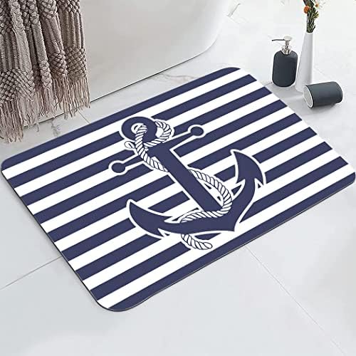 YISUMEI Nautical Anchor Bathroom Mat, Non-Slip Super Absorption Bath Carpet by Unknown
