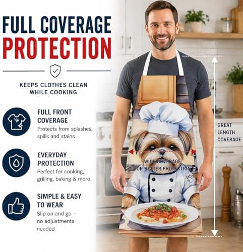 Caroline's Treasures Lhasa Apso The Chef Apron Cooking Kitchen Server Baking - Image 3