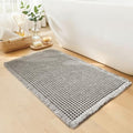 Waffle Bath Mat, Boho Bathroom Rugs Non Slip Washable by GRLYUH