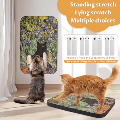 Cat Wall Scratcher, Art Cat Scratching Board - Image 3