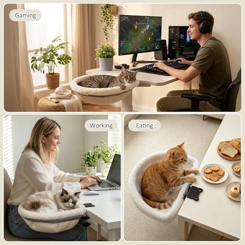 Cat Desk Bed, Desk Mounted Cat Hammock - Image 3