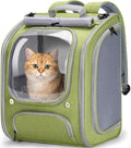 Pecute Cat Backpack Carrier, Large Space Cat Bubble Backpack, Light Green by pecute