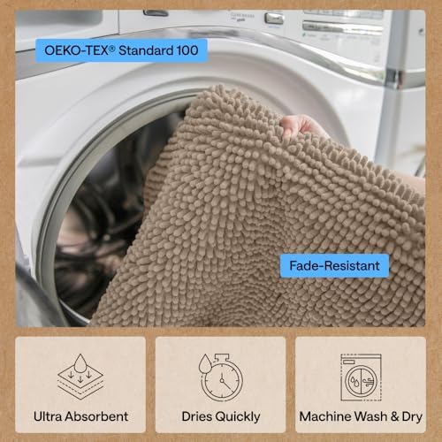 GORILLA GRIP SoakSTOPPER Dog Door Mat, Machine Wash and Dry, 24x17 Beige - Image 6