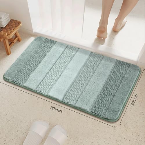 Kmson Ombre Chenille Bathroom Rugs, Ultra Soft Washable Shaggy Bath Rugs - Image 2