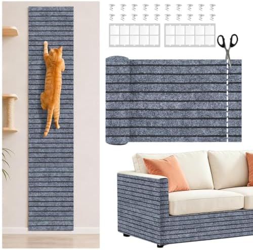 Cat Scratch Couch Furniture Protector, Self-Adhesive Scratch Pad by SEPAZON