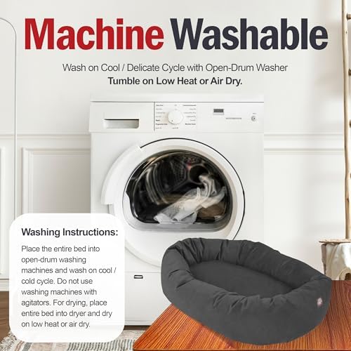Majestic Pet 40 Inch Suede Calming Dog Bed Washable – Cozy Soft Round Dog Bed - Image 7