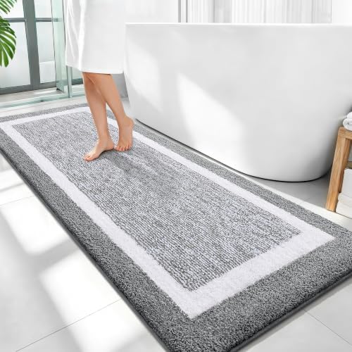 OLANLY Bathroom Runner Rugs 59x24, Extra Long Bath Mats by OLANLY