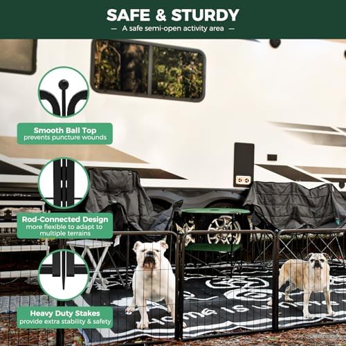 FXW Rollick Dog Playpen, Yard & RV Camping, 24 Panels - Image 3