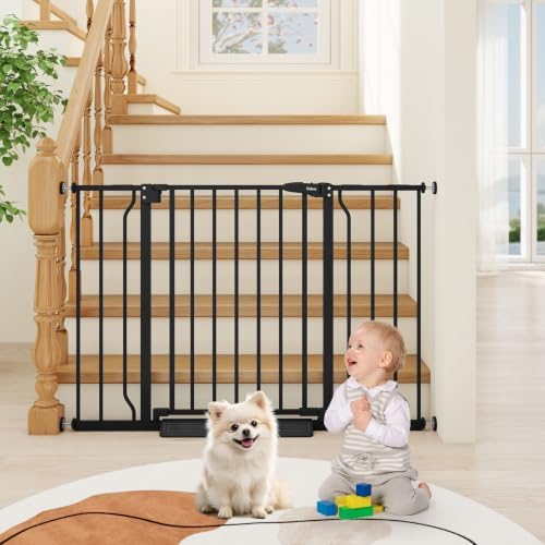 29"-45" Baby Gate for Stairs & Doorways, Auto Close Dog Gate Indoor by Cideny
