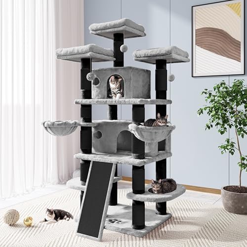 Allewie 68 Inches Cat Tree/House and Towers by Allewie