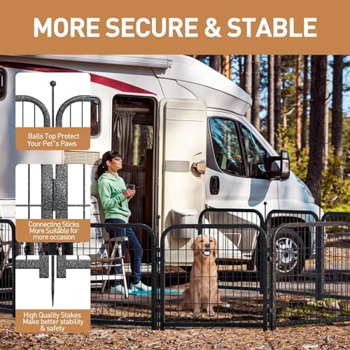 Metal Dog Playpen 24in H 32 Panels Heavy Duty Dog Fence - Image 7