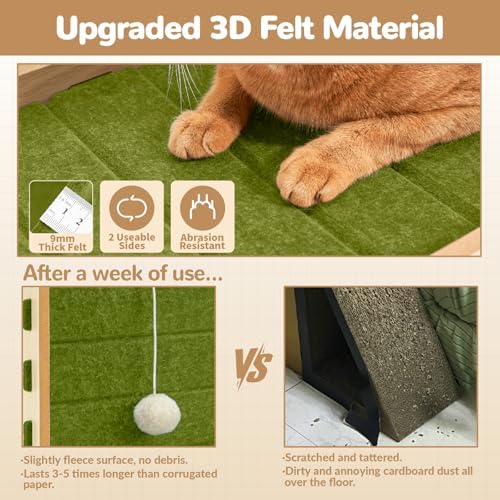 Felt Cat Scratcher for Indoor Cats, 28.4 Inch - Image 2