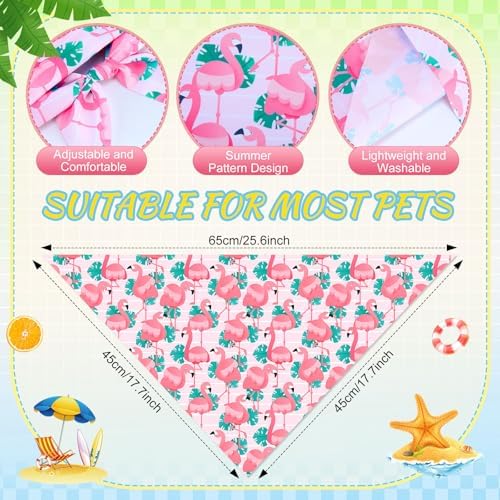 100 Pcs Summer Bandanas Bulk for Dogs Hawaiian Collar Lover Gift - Image 3