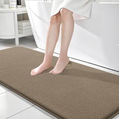 OLANLY Memory Foam Bathroom Runner Rug 70x24, Absorbent Long Bath Mat by OLANLY