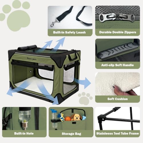 Collapsible Soft Dog Crate 42 Inch, Portable Travel Pet Crate - Image 5