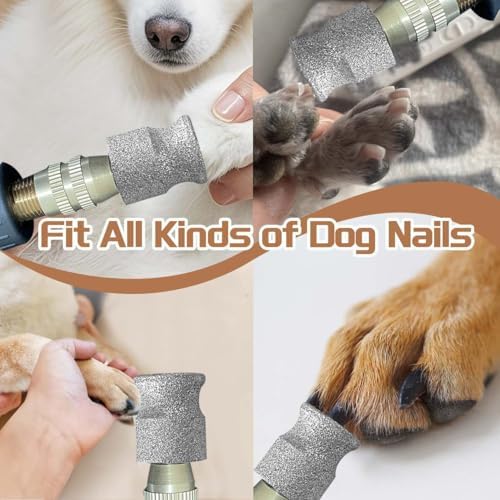 Diamond Rotary Dog Nail Grinder Bits 3PCS, Diamond Dremel Bits Grinder Head - Image 5