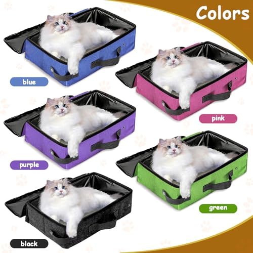 Foldable Travel Litter Box for Cats, 16 * 12 * 6 inches Portable Litter Box - Image 2