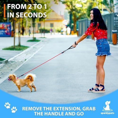 SparklyPets Double Dog Bungee Rope Leash - Image 6