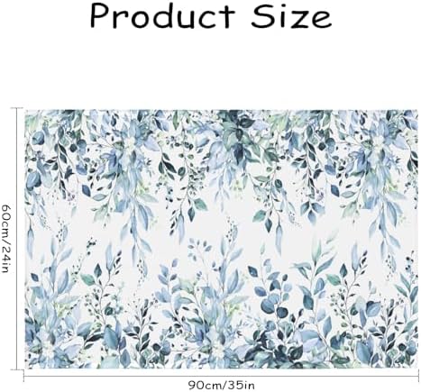 Giwawa Blue Eucalyptus Bath Rug Sage Leaves Bathtub Mat Extra Soft Absorbent - Image 3
