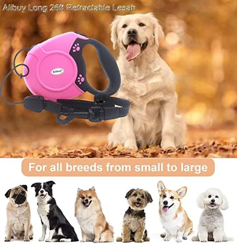 Retractable Dog Leash 26ft, 360° Tangle-Free Long Cord Pets Puppy Walking - Image 7