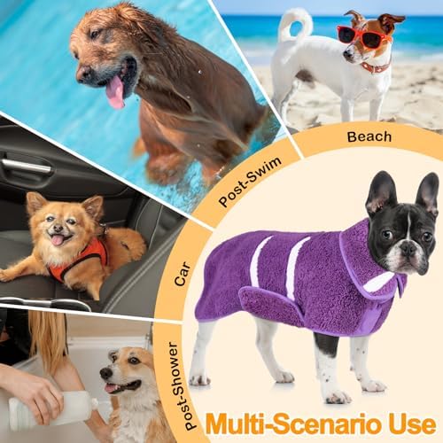 Unicorn Catcher Dog Bathrobe Super Absorbent Quick Drying Robe - Image 6