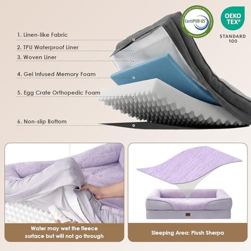 EHEYCIGA Orthopedic Dog Bed for Medium Dog, Memory Foam Dog Couch - Image 3