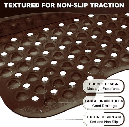 Bathtub and Shower Mats, 40x16 Inch Extra Large Non Slip Soft Bath Tub Mat - Image 2