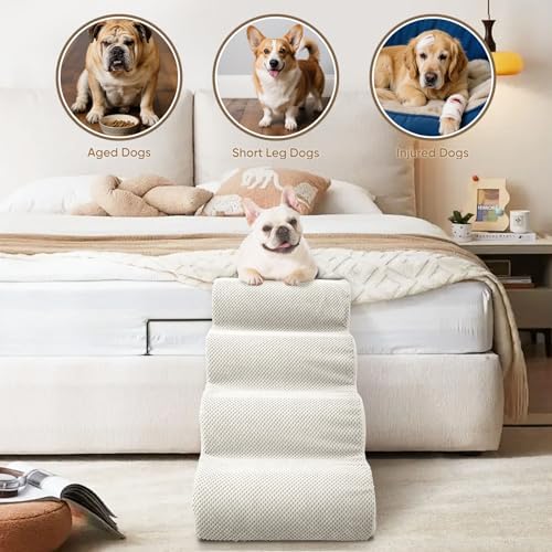 PAWSCRAT 2-Step Pet Stairs for High Beds & Sofas, 11.8''H Dog Stairs - Image 4
