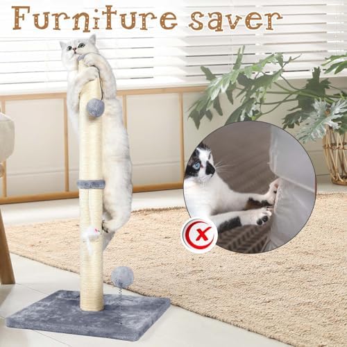 ANWA 32" Tall Sisal Cat Scratching Posts Tree - Image 6