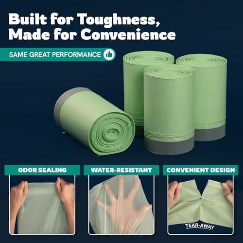 Panther Armor Cat Litter Bags, 100 Large Compostable Unscented Poop Bags - Image 3