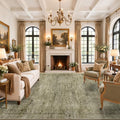 Area Rugs for Living Room Dining Room 9x12 Washable Non-Slip Vintage Brown by WelcometoBabovid
