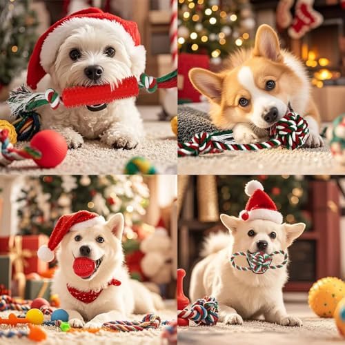 Beiker Christmas Dog Toys Bulk 15 Pack, Puppy Chew Toys - Image 6