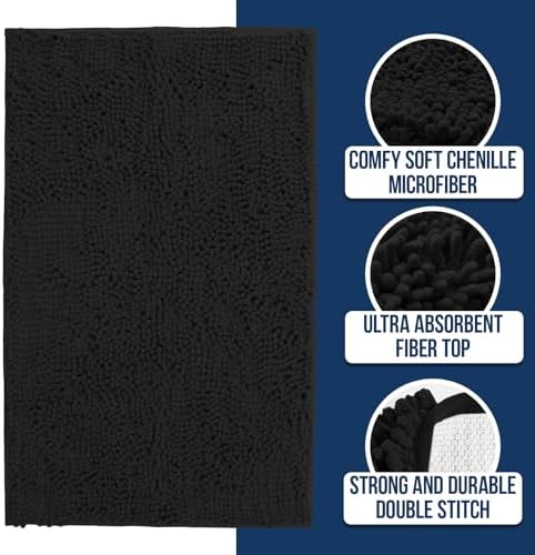 Muddy Mat® | Chenille Bathroom Rugs Quick Dry Microfiber Mats Non Slip Washable - Image 2