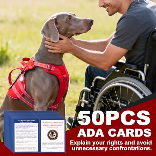 Service Dog Vest Harness, ID Tag + 50 ADA Information Cards - Image 5