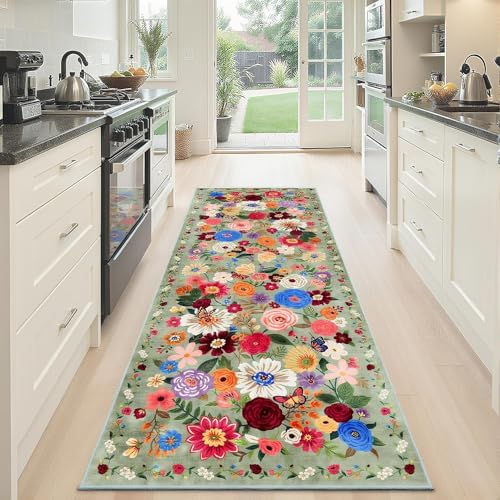 Floral Hallway Runner Rug 2x6 for Bedroom Kitchen - Image 6