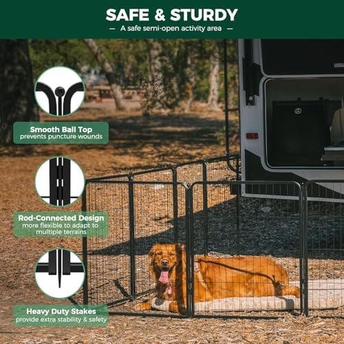 FXW Rollick Dog Playpen with Sun Shade, 16 Panels - Image 6