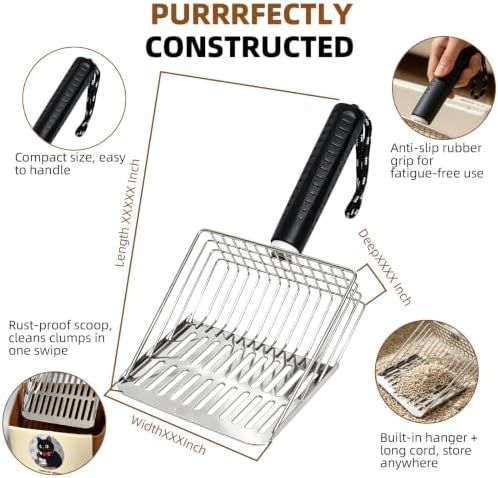 5 in 1 Stainless Steel Cat Litter Scoop - Image 4