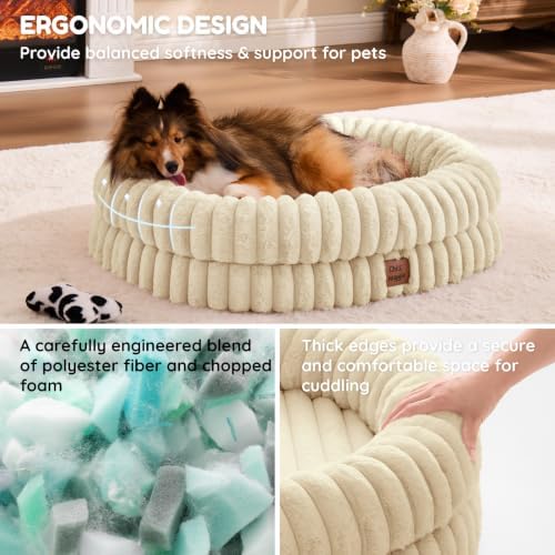 ChiXnuggle Orthopedic Dog Bed, Washable Cover, Faux Fur Bolster Pet Couch - Image 5