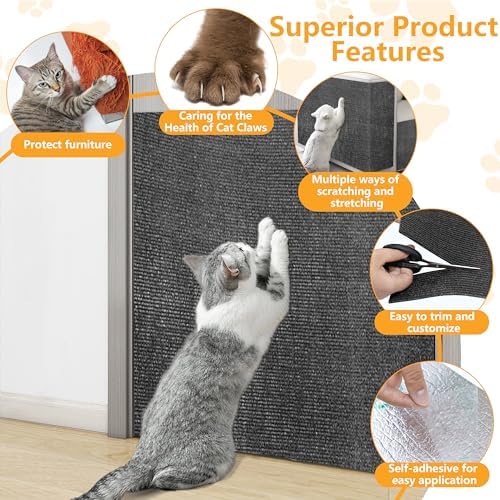 Cat Scratch Pad for Wall, Scratch Furniture Protector - Image 3