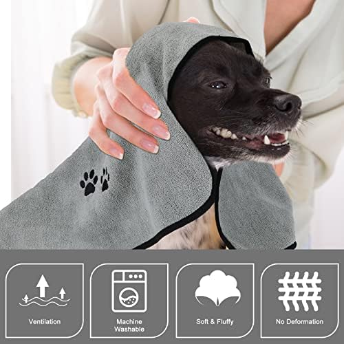 2Pieces Microfiber Pet Bath Towel Dog Towel.Dog Towel Soft Absorbent Drying - Image 5