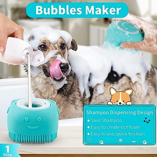 Comotech 6PCS Dog Bath Brush & Dog Toothbrush | Adjustable Handle Shampoo Brush - Image 2