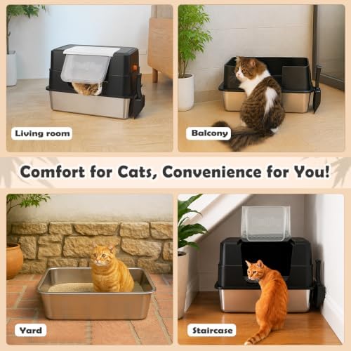 Vivifying XL Stainless Steel Cat Litter Box - Image 6
