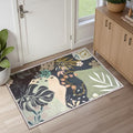 Joiedomi Door Mat Indoor Entrance 2x3 Machine Washable Art Floral Small Rugs by Joiedomi
