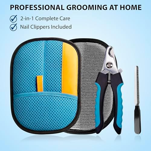 Pet Grooming Glove Set for Dogs & Cats – Premium Pet Hair Removal Glove - Image 6