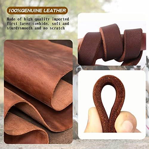 Leather Dog Leash 8ft x 3/4 inch, Strong Heavy Duty Genuine Leather Braided Dog - Image 2