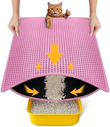 Cat Litter Mat, Upgrade Super Waterproof Back Layer Litter Box Mat, Non Slip by Conlun